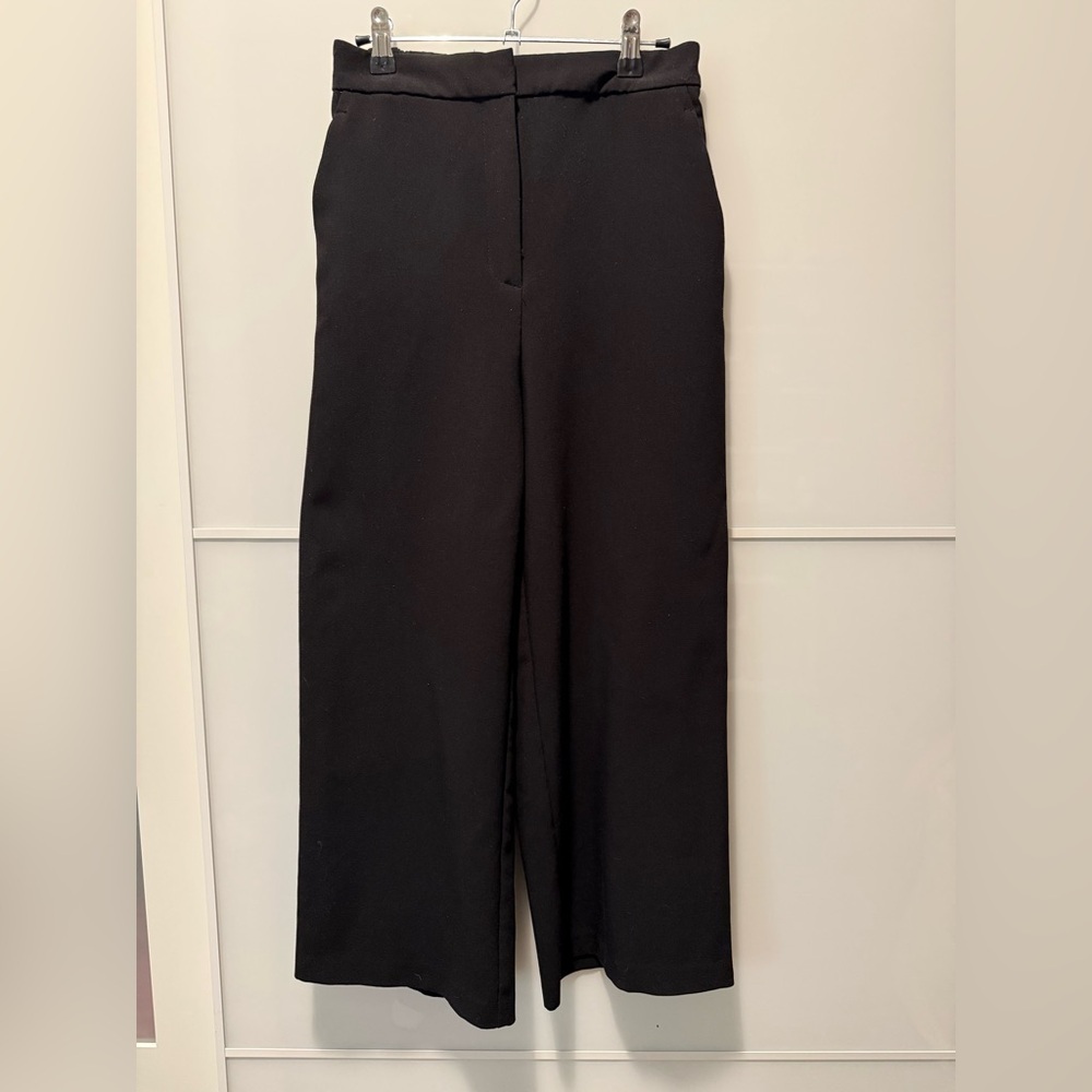 Zara Black Wide-Leg Trousers - Picture 2 of 5